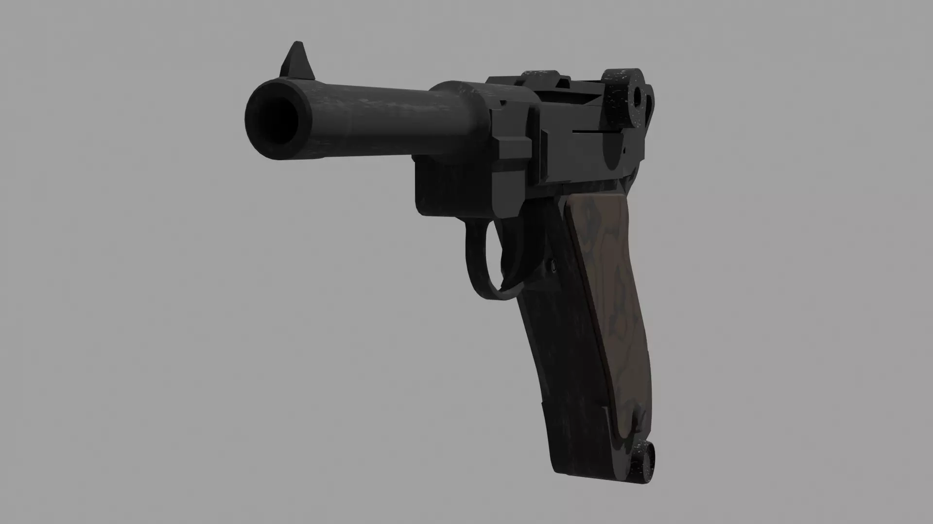 Luger P08 Pistol - Low-Poly Game Ready PBR 4K Textures Included Low-poly 3D model_5