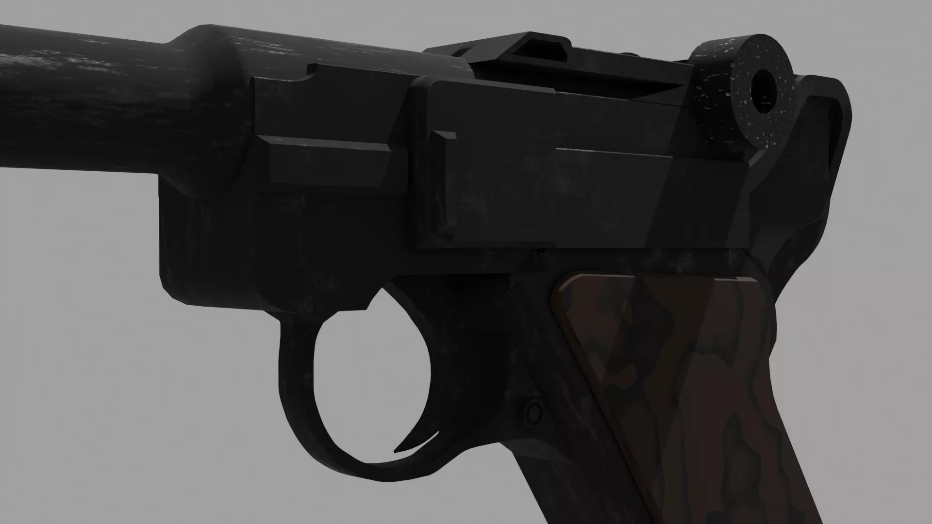 Luger P08 Pistol - Low-Poly Game Ready PBR 4K Textures Included Low-poly 3D model_8