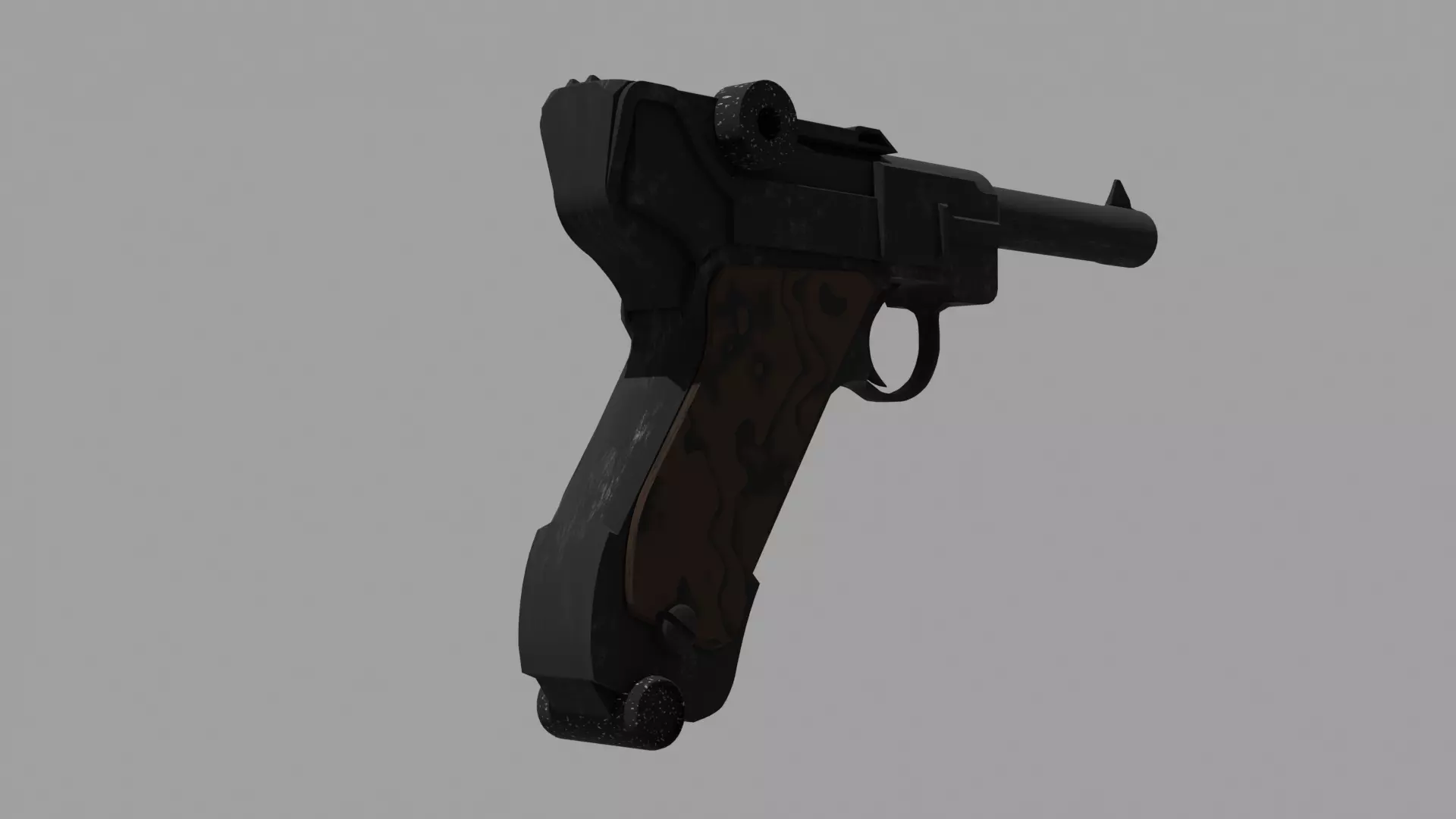 Luger P08 Pistol - Low-Poly Game Ready PBR 4K Textures Included Low-poly 3D model_2