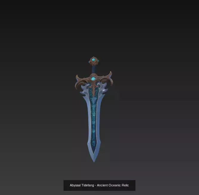 Azure Frost Collection - Enchanted Ice and Ocean Sword Pack _1