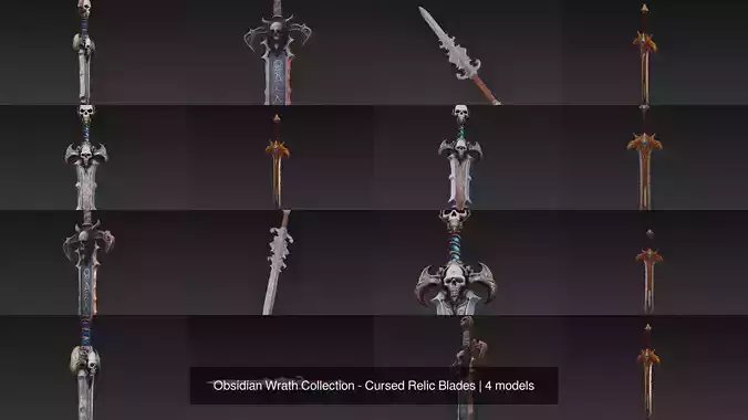 Obsidian Wrath Collection - Cursed Relic Blades 