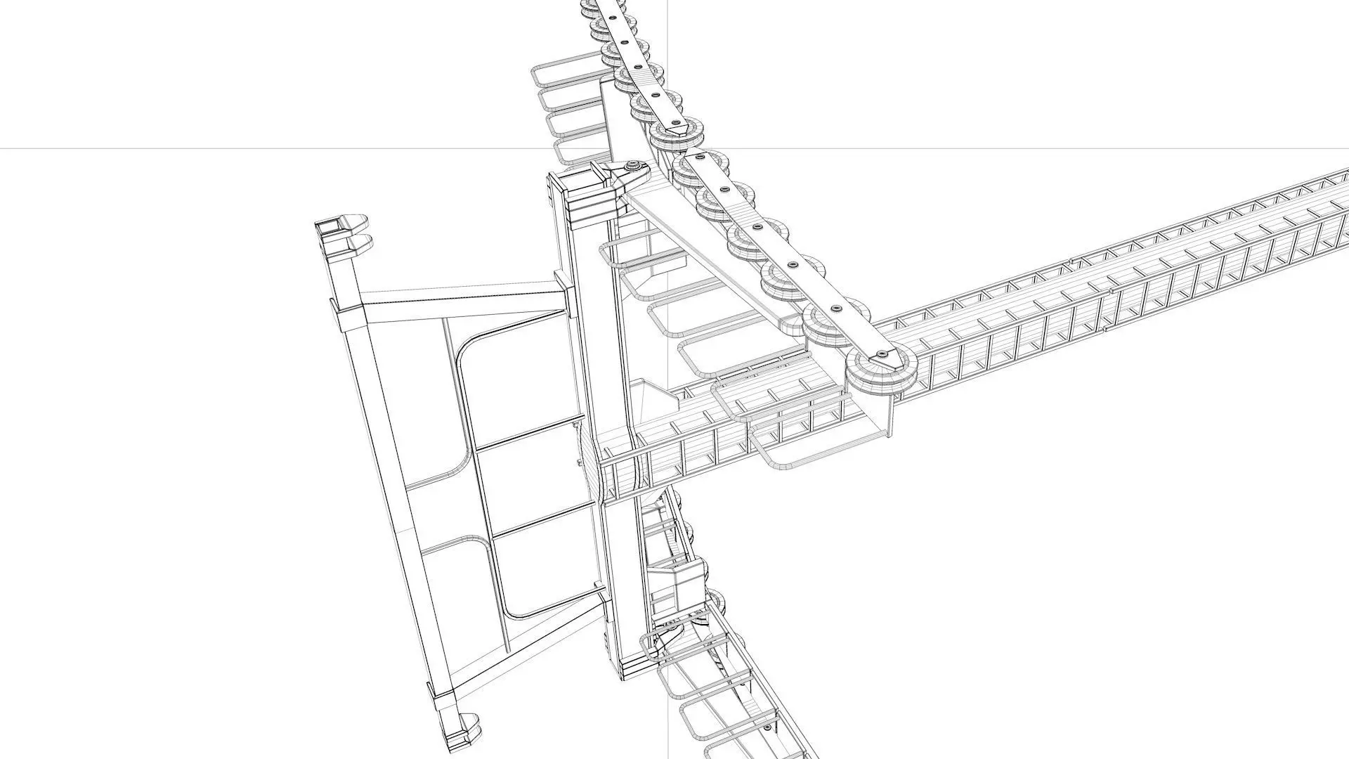 ski lift tower 3D model_5