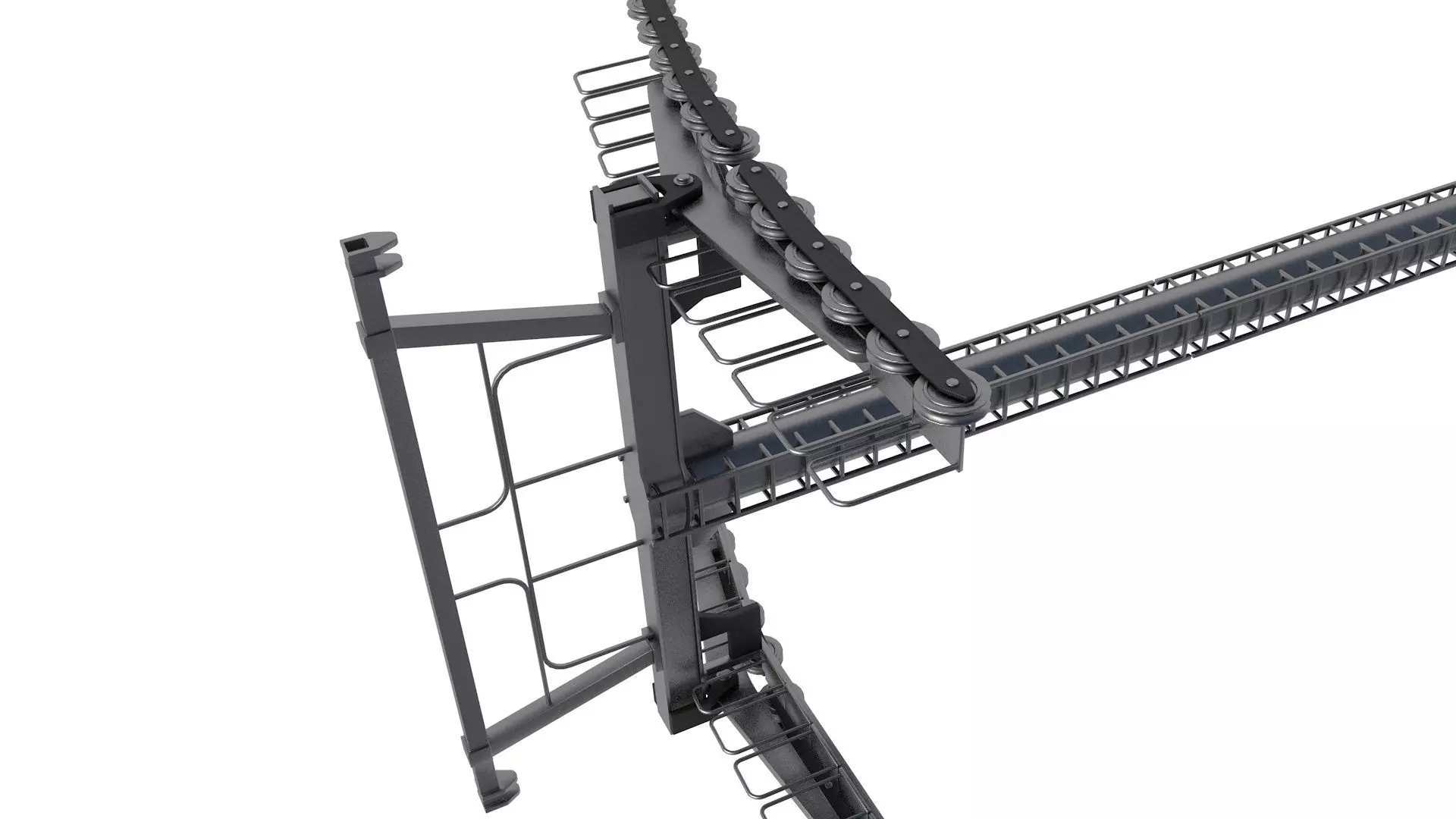 ski lift tower 3D model_2