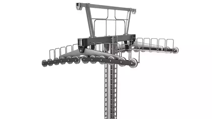 ski lift tower 3D model ski lift tower 3D model