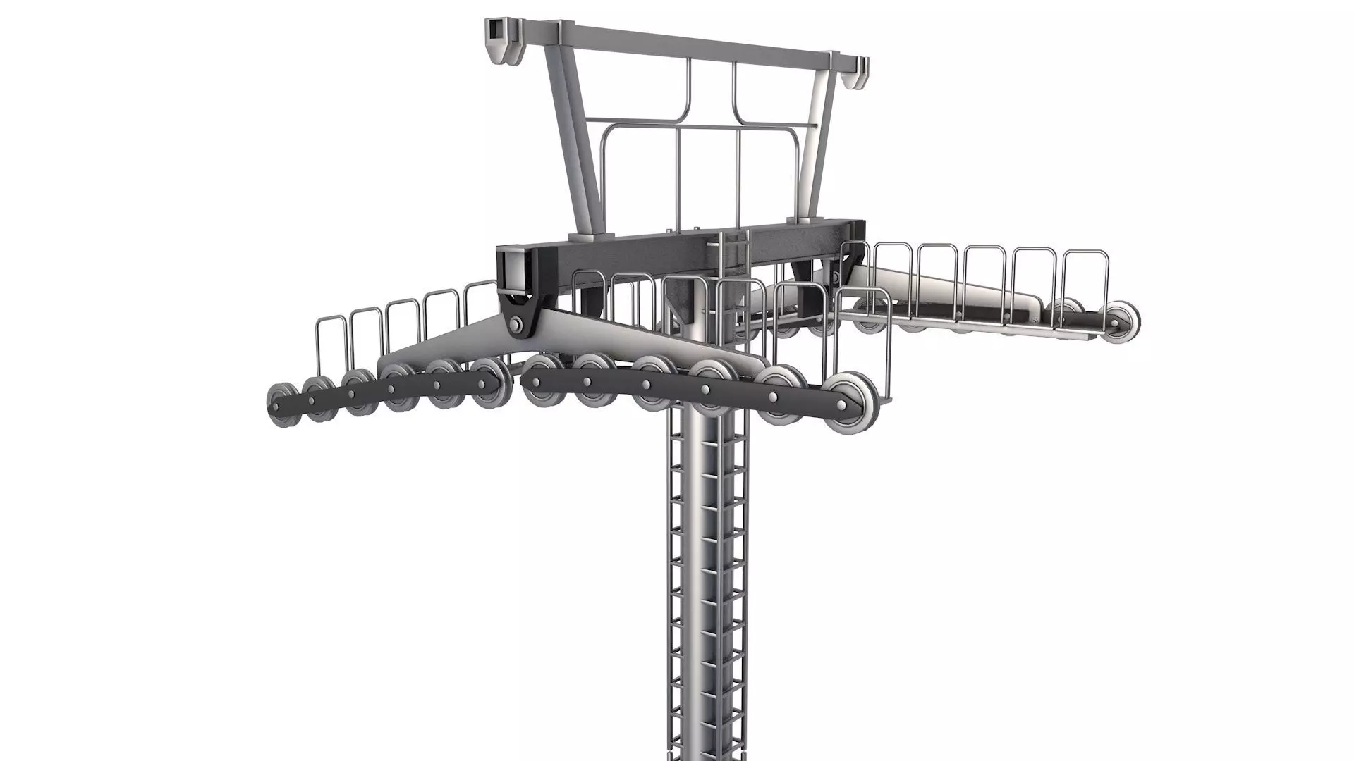 ski lift tower 3D model_0
