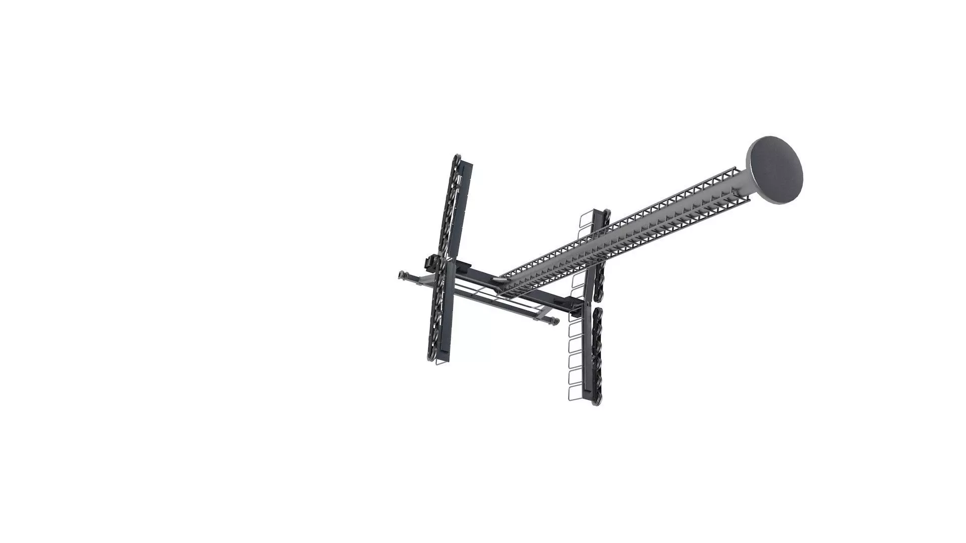 ski lift tower 3D model_3