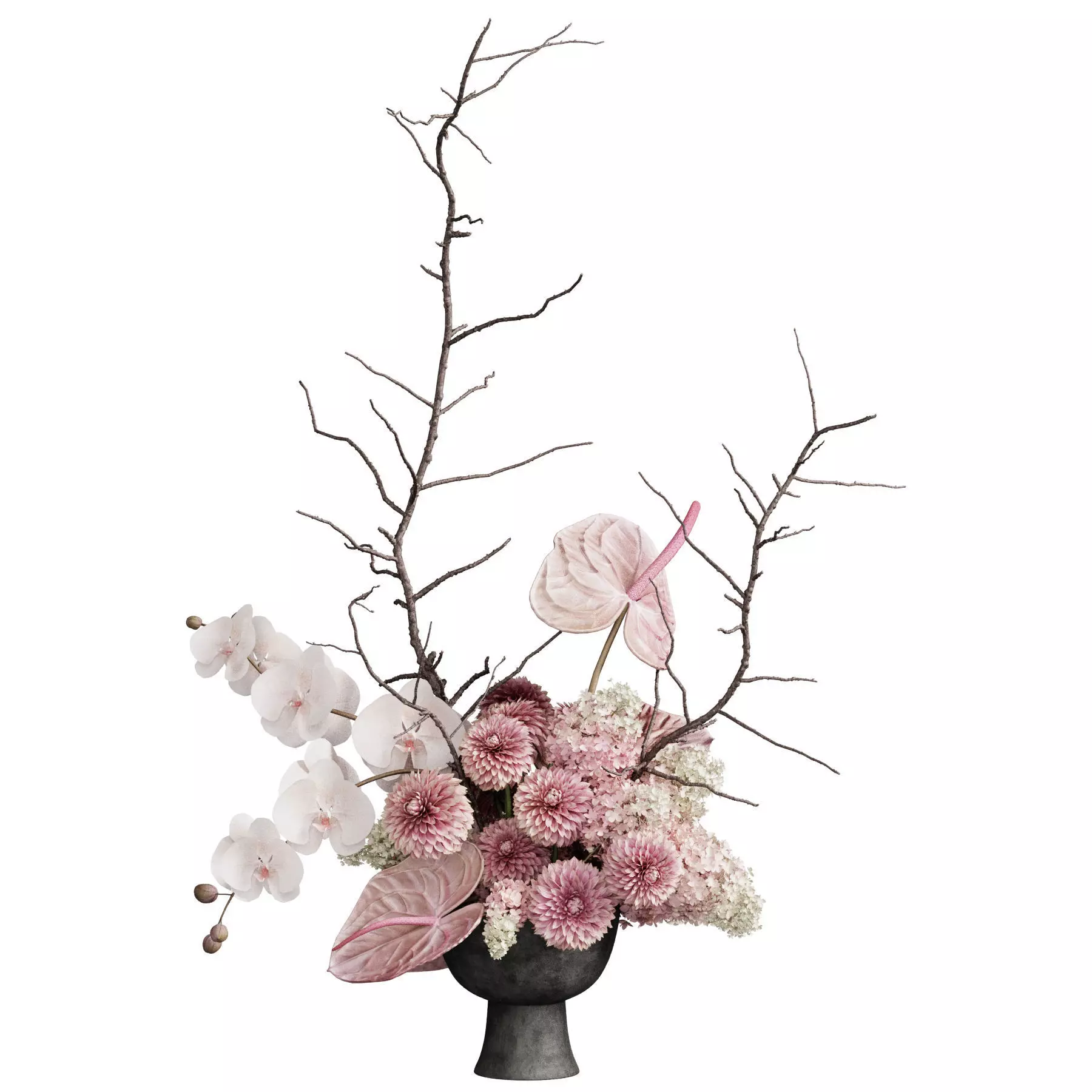 Flower In Vase 117 3D model_0