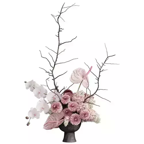 Flower In Vase 117 3D model Flower In Vase 117 3D model