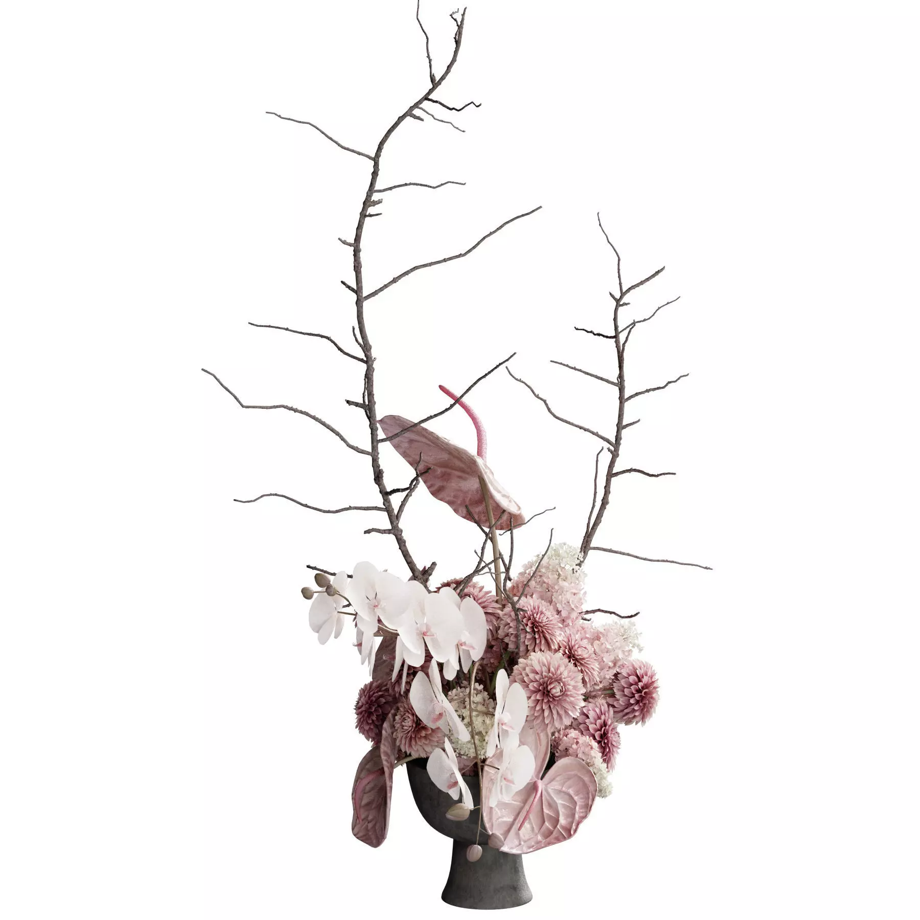 Flower In Vase 117 3D model_2