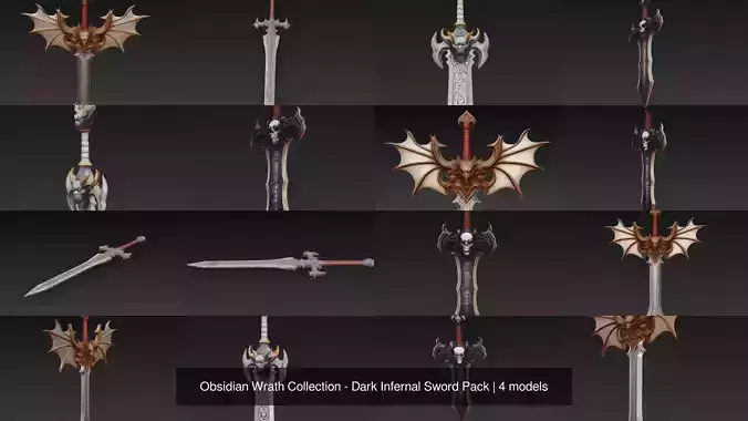 Obsidian Wrath Collection - Dark Infernal Sword Pack Obsidian Wrath Collection - Dark Infernal Sword Pack