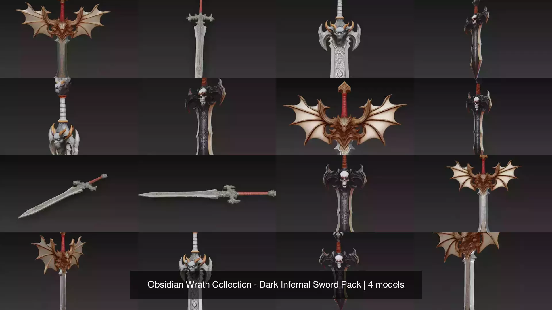 Obsidian Wrath Collection - Dark Infernal Sword Pack _0