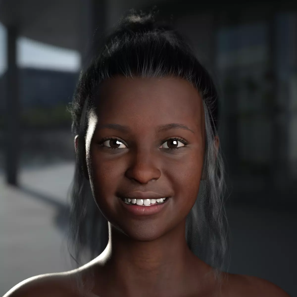 Mumbi K with Pro Textures for G8 Female 3D model_2