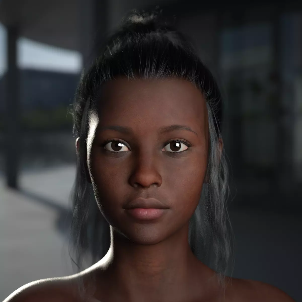 Mumbi K with Pro Textures for G8 Female 3D model_1