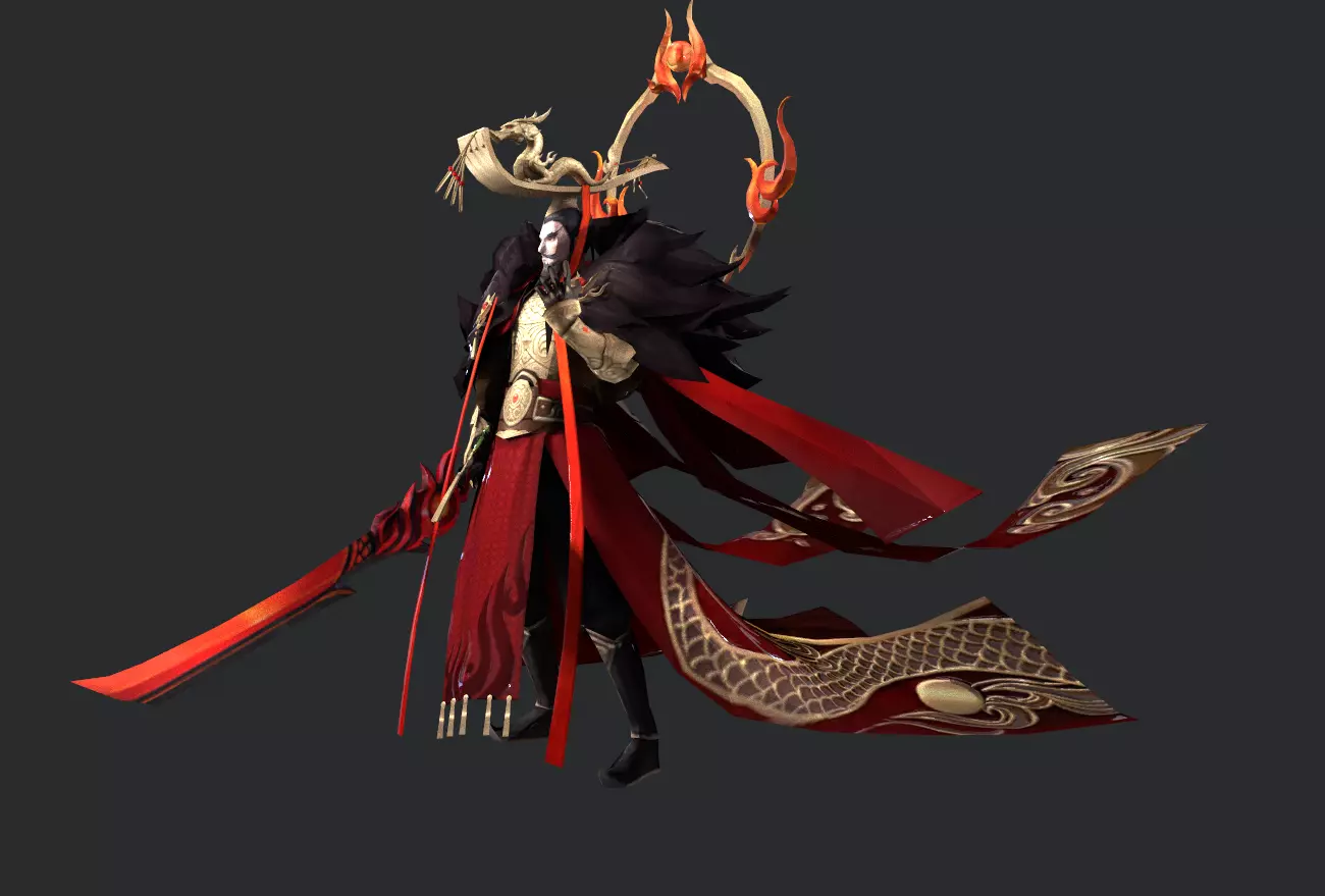 Emperor Low-poly 3D model_9