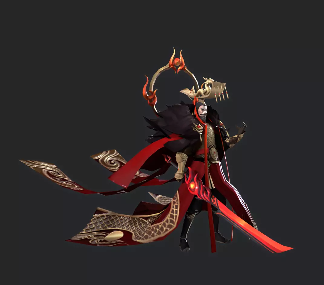 Emperor Low-poly 3D model_5