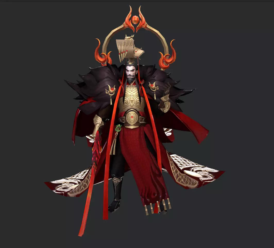 Emperor Low-poly 3D model_0