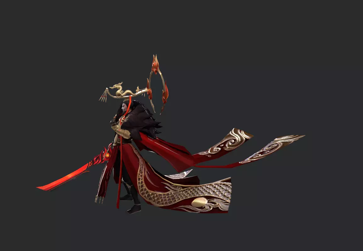 Emperor Low-poly 3D model_19