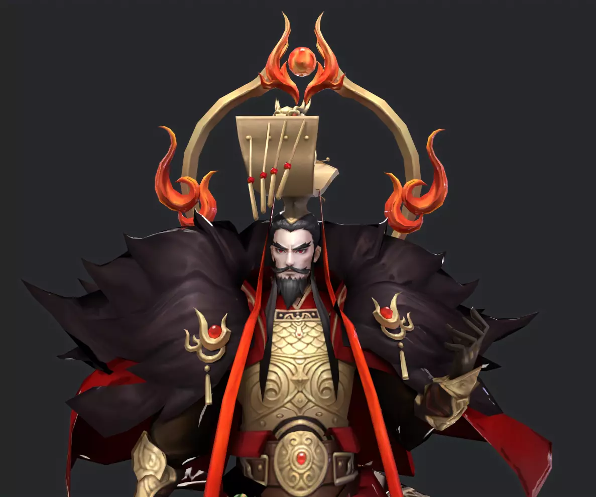 Emperor Low-poly 3D model_6
