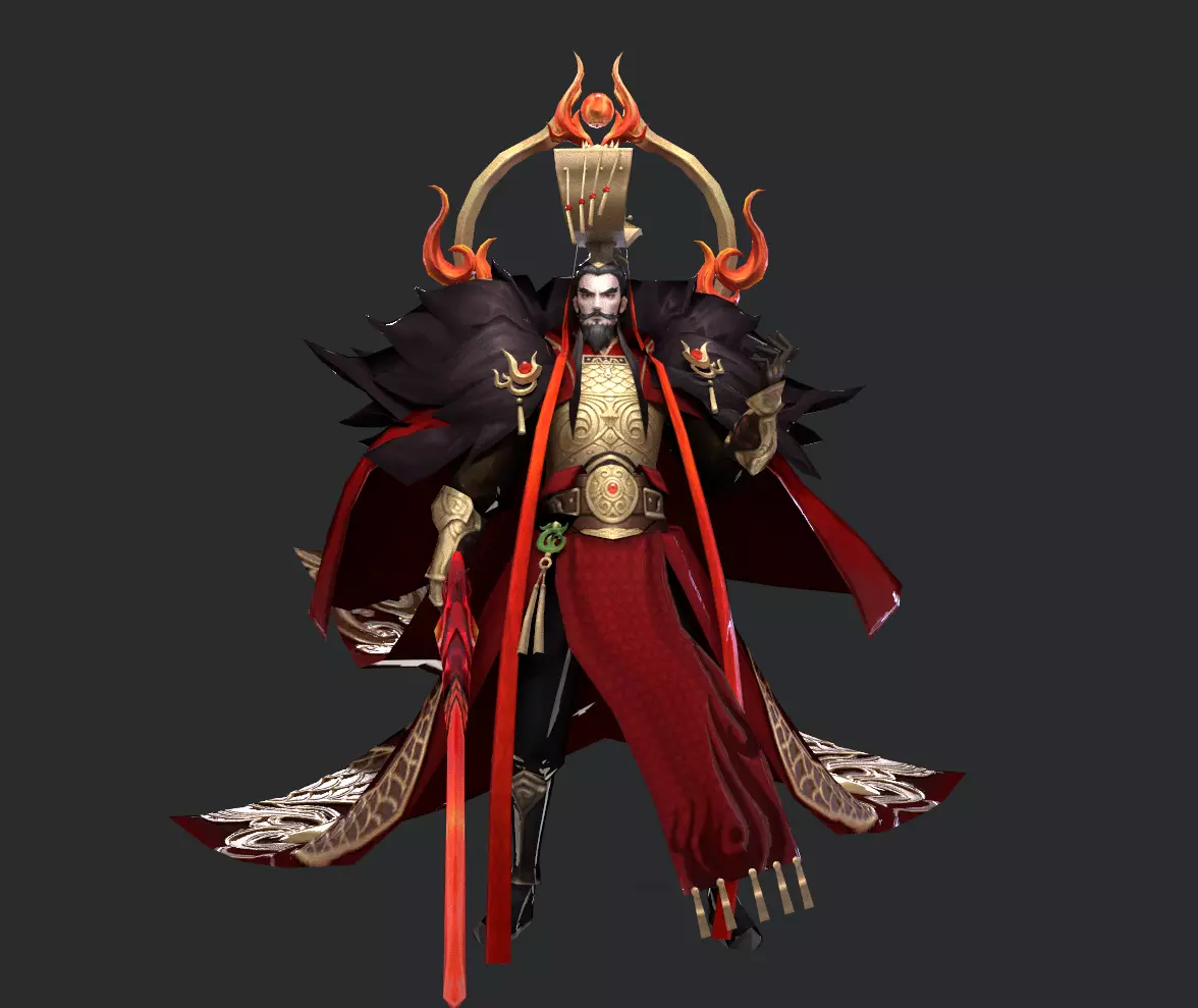 Emperor Low-poly 3D model_16