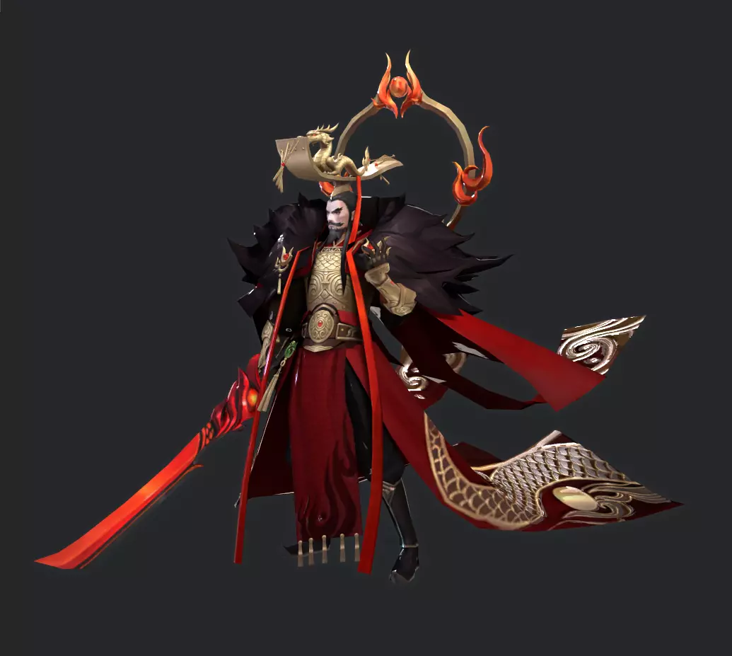 Emperor Low-poly 3D model_2