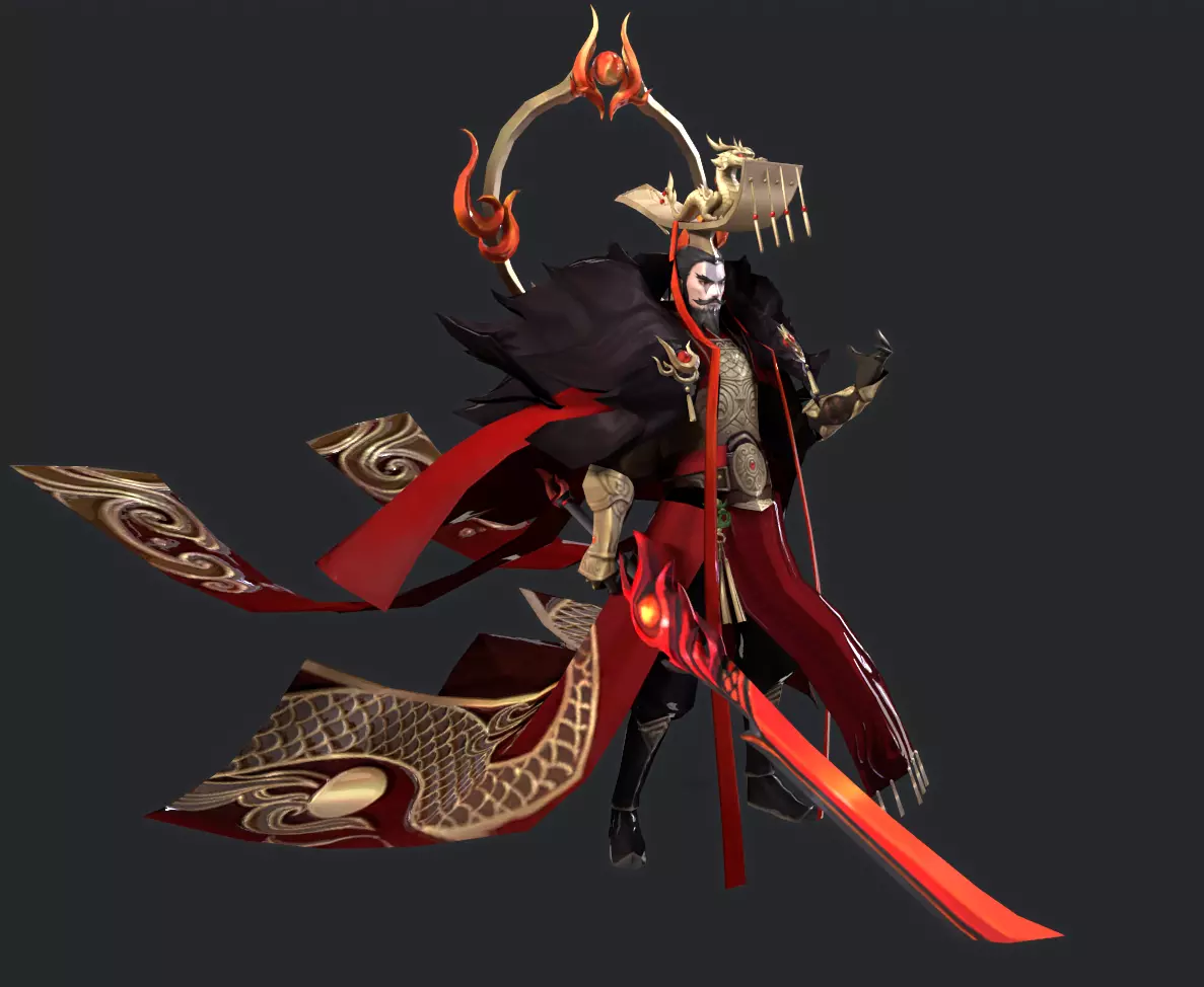 Emperor Low-poly 3D model_7