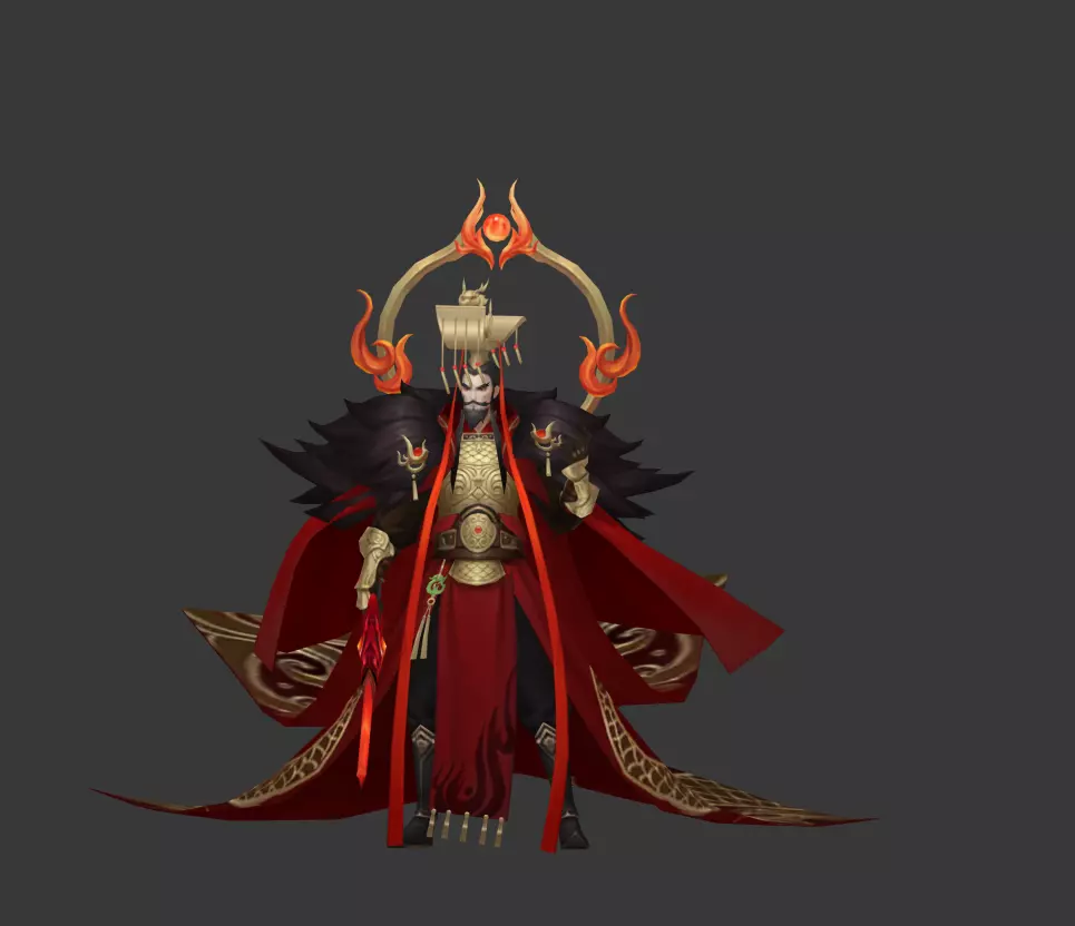 Emperor Low-poly 3D model_4