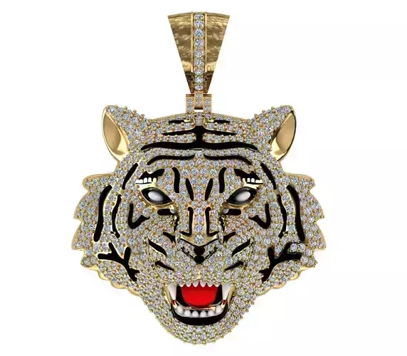 Tiger pendant 3D print model
