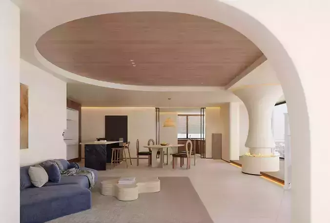 Japandi Minimalist Living and Dining Suite