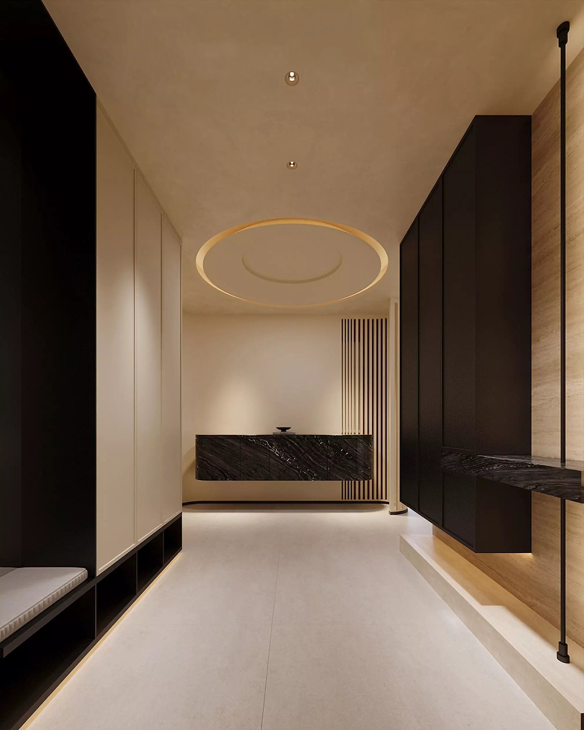 Japandi Minimalist Living and Dining Suite 3D model_5