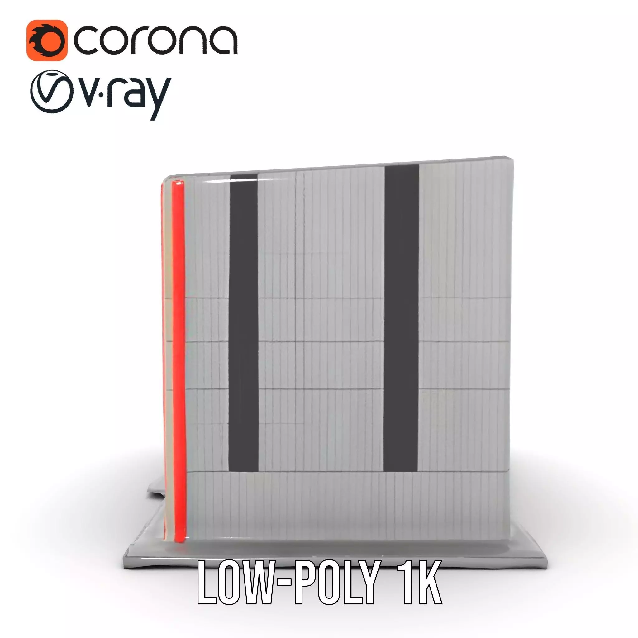 Modern Facade Building model pack Low-poly 3D model_20