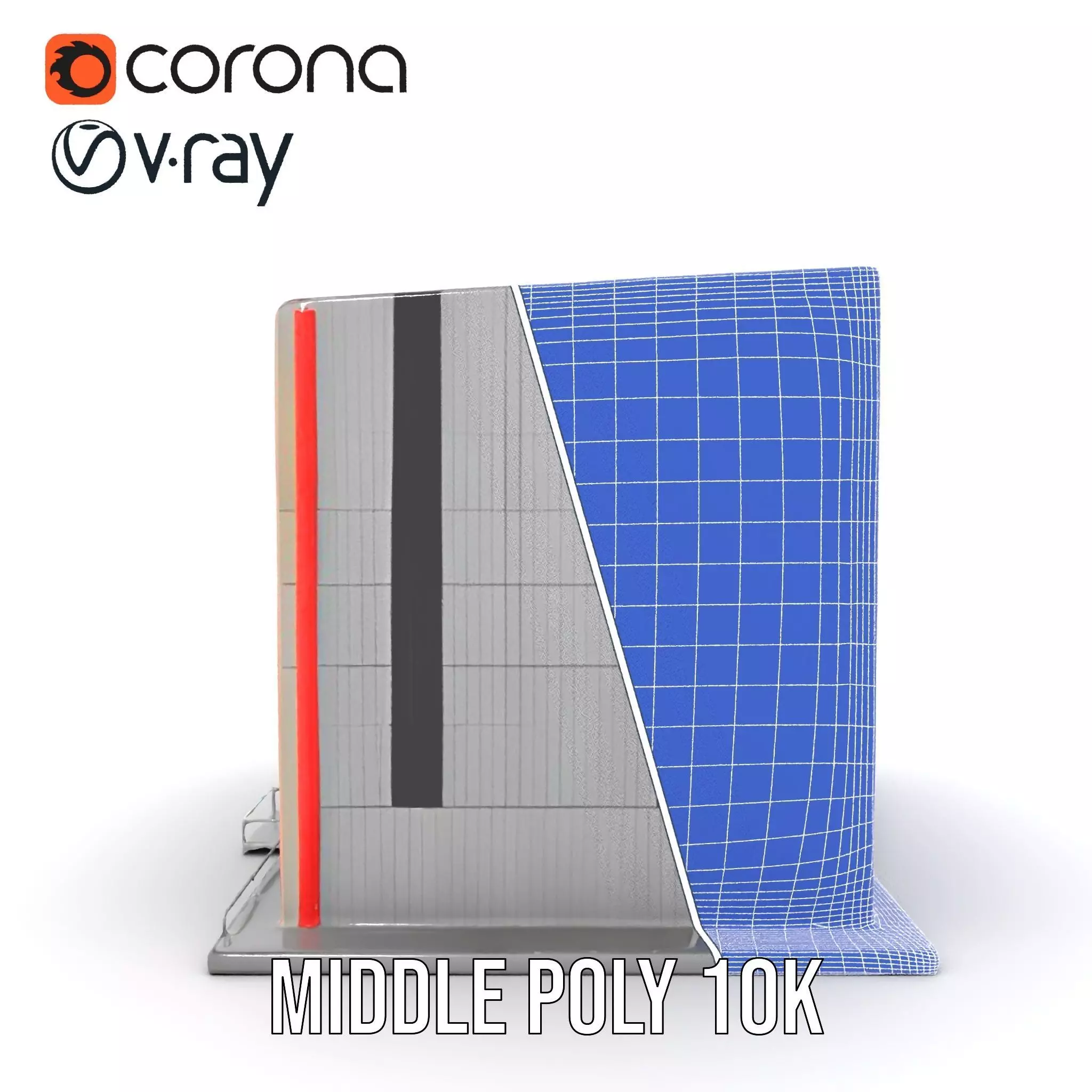 Modern Facade Building model pack Low-poly 3D model_27