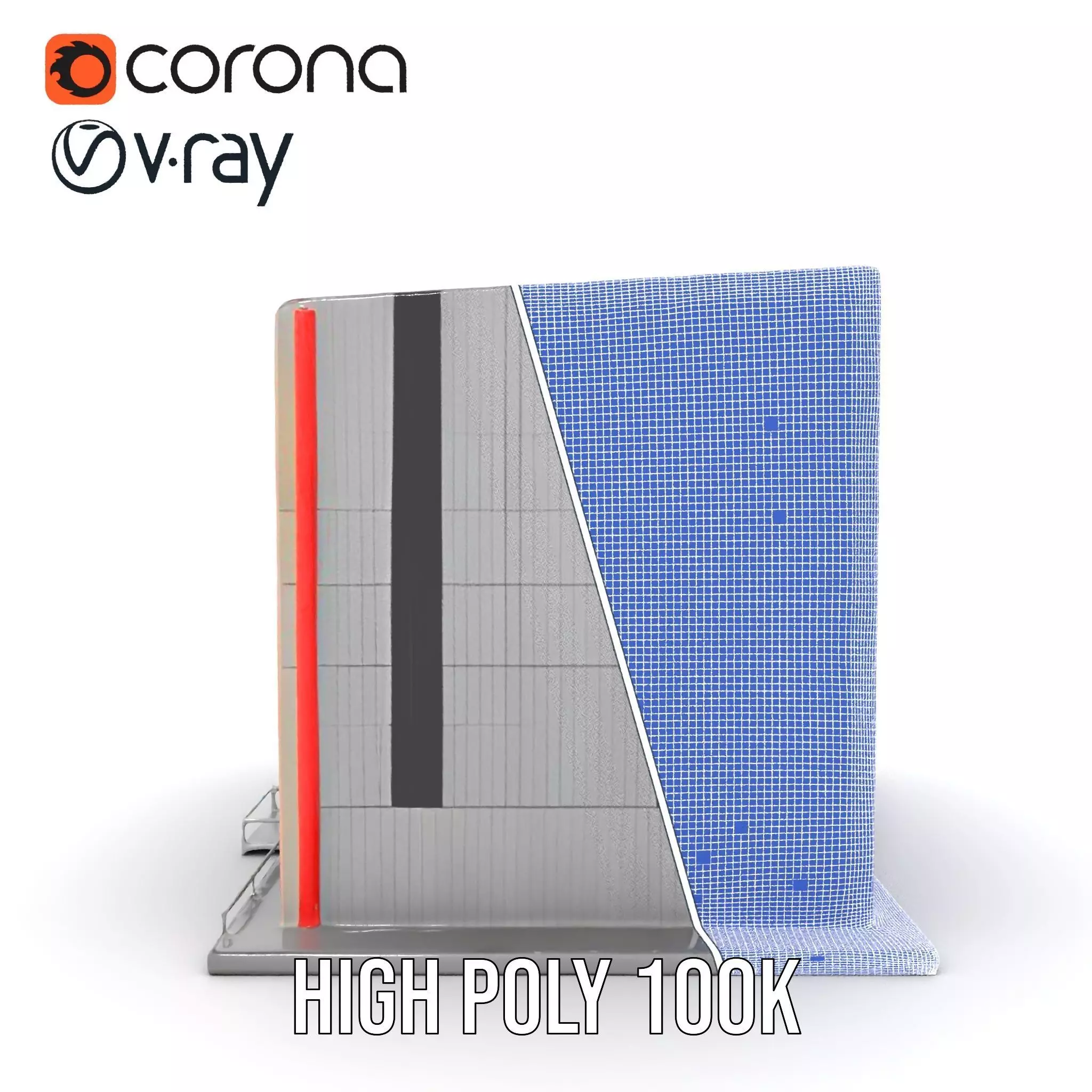 Modern Facade Building model pack Low-poly 3D model_33