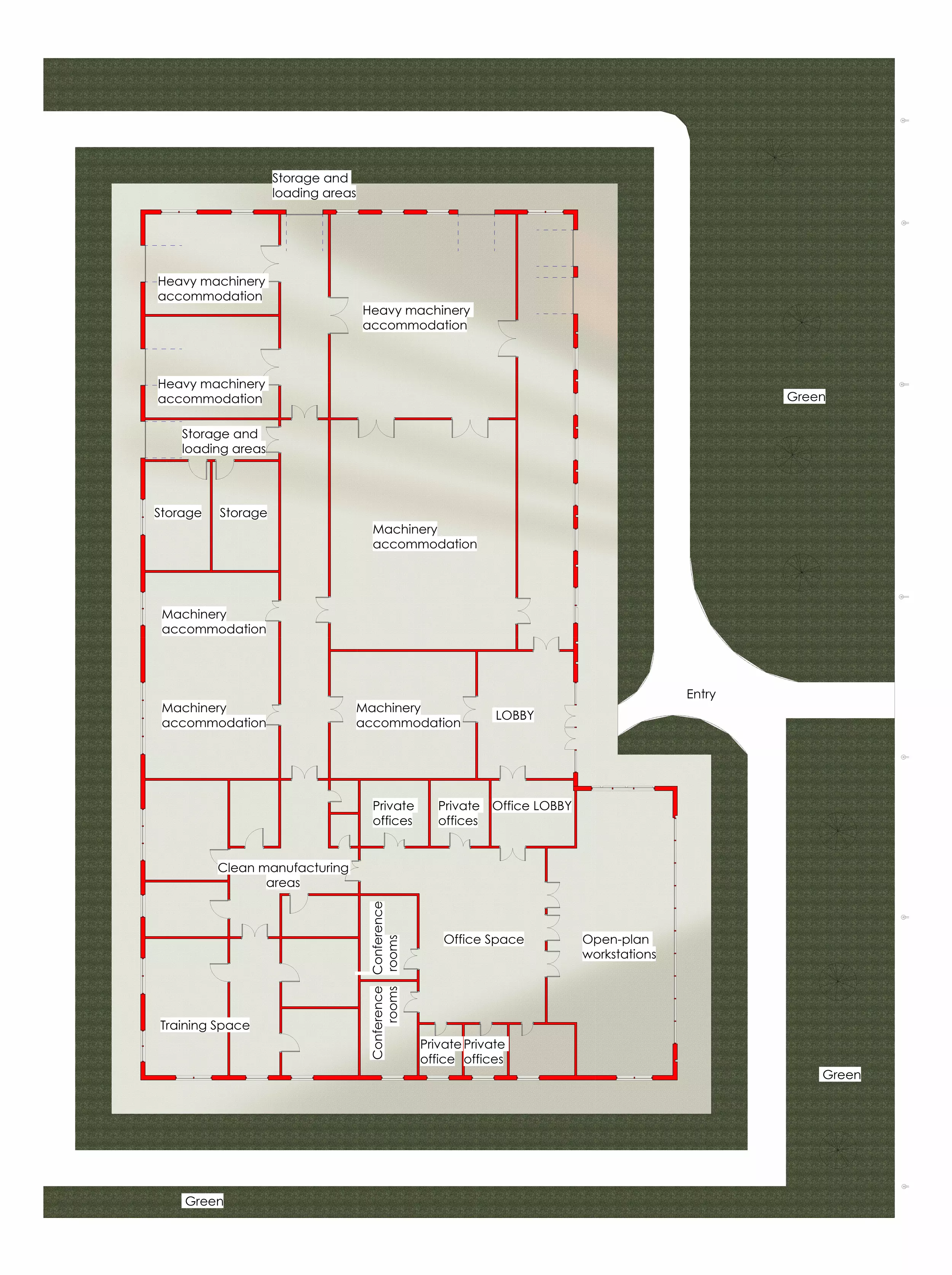 Industrial Architecture Office 3D model_2