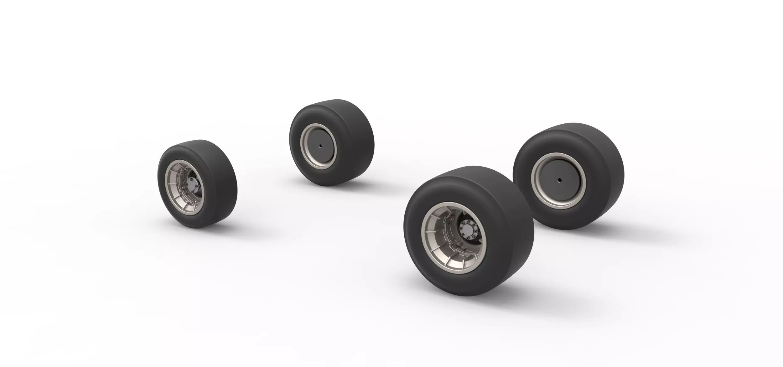 Wheel set of Vintage Asphalt Supermodified V2 Scale 1 to 25 3D print model_6