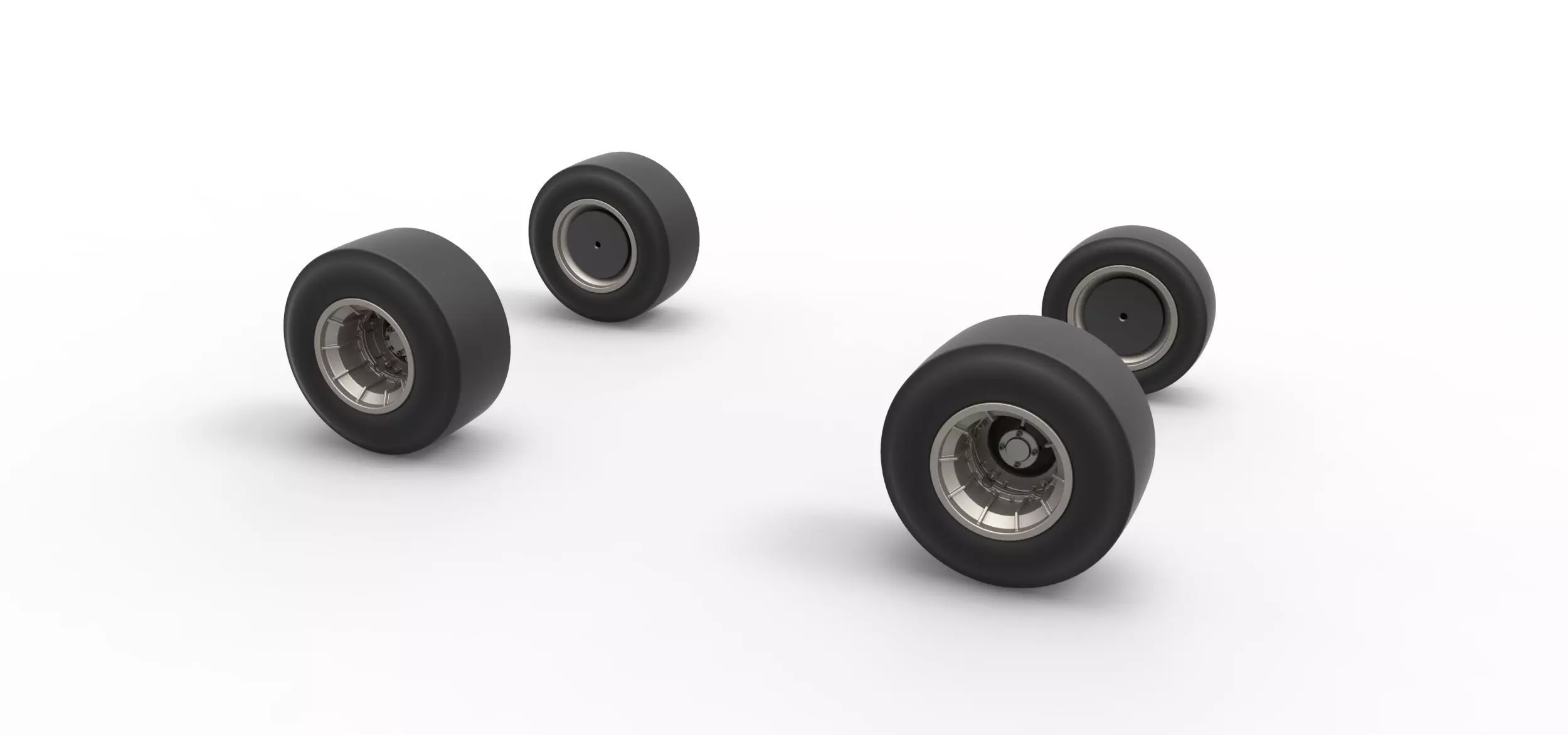 Wheel set of Vintage Asphalt Supermodified V2 Scale 1 to 25 3D print model_9