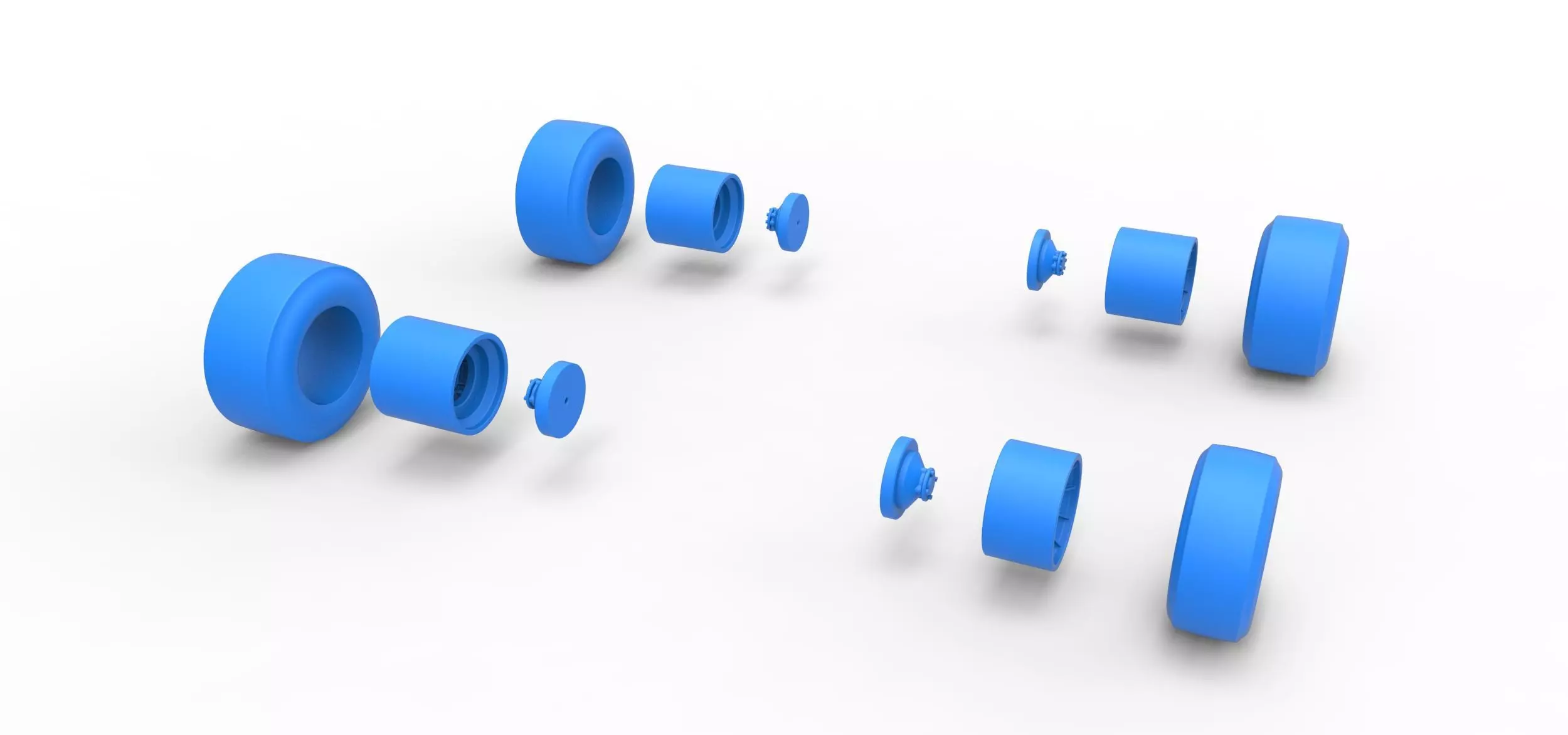 Wheel set of Vintage Asphalt Supermodified V2 Scale 1 to 25 3D print model_10