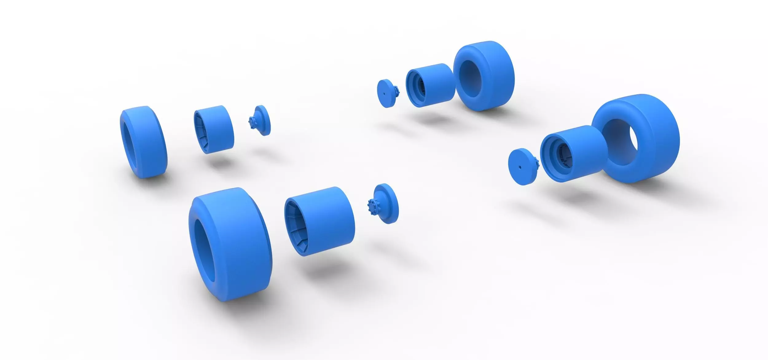 Wheel set of Vintage Asphalt Supermodified V2 Scale 1 to 25 3D print model_12