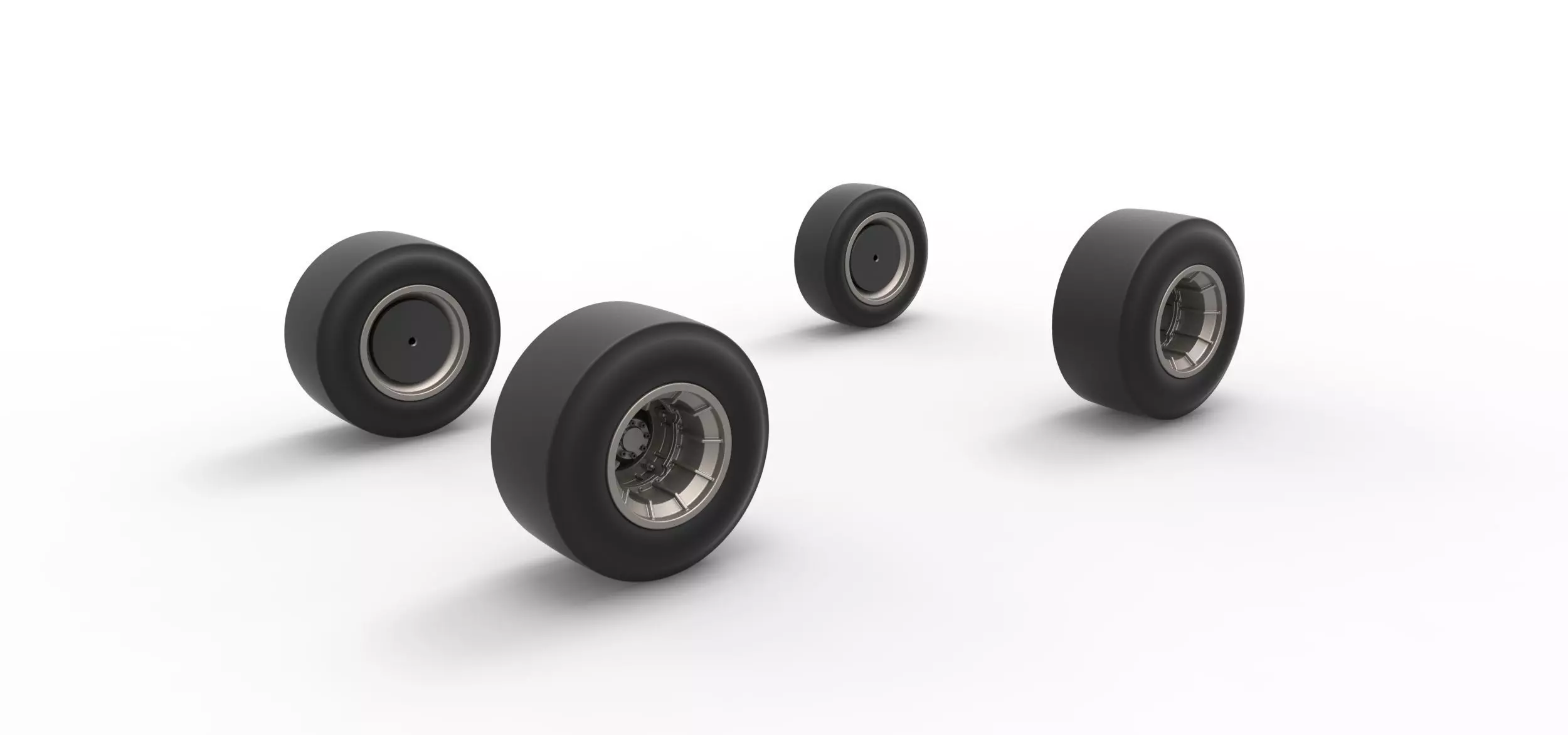 Wheel set of Vintage Asphalt Supermodified V2 Scale 1 to 25 3D print model_8