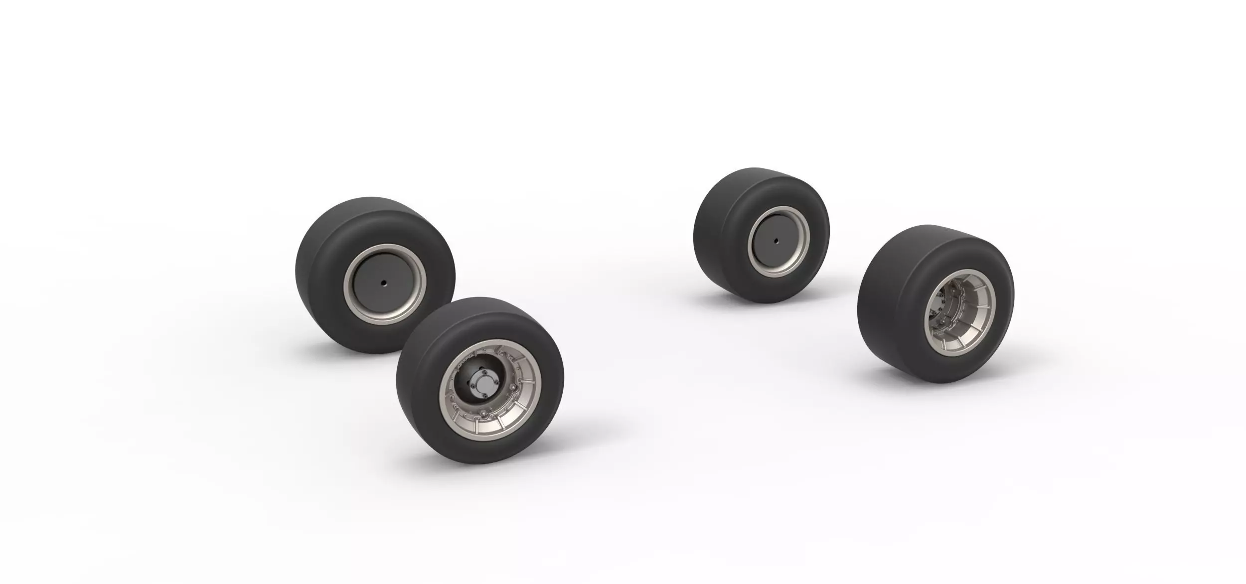 Wheel set of Vintage Asphalt Supermodified V2 Scale 1 to 25 3D print model_0