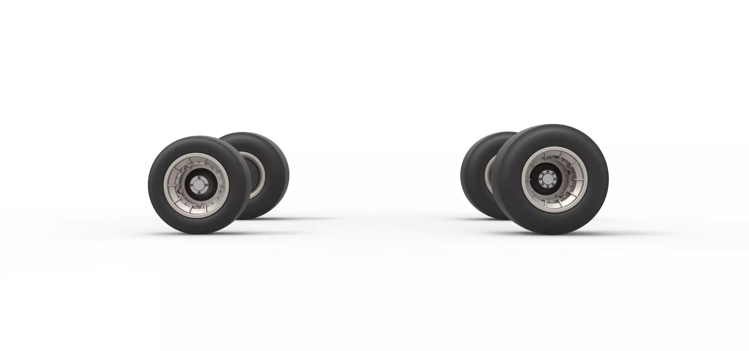 Wheel set of Vintage Asphalt Supermodified V2 Scale 1 to 25 3D print model_3