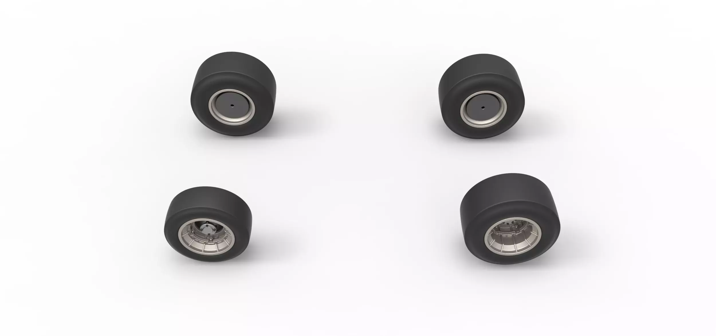 Wheel set of Vintage Asphalt Supermodified V2 Scale 1 to 25 3D print model_4