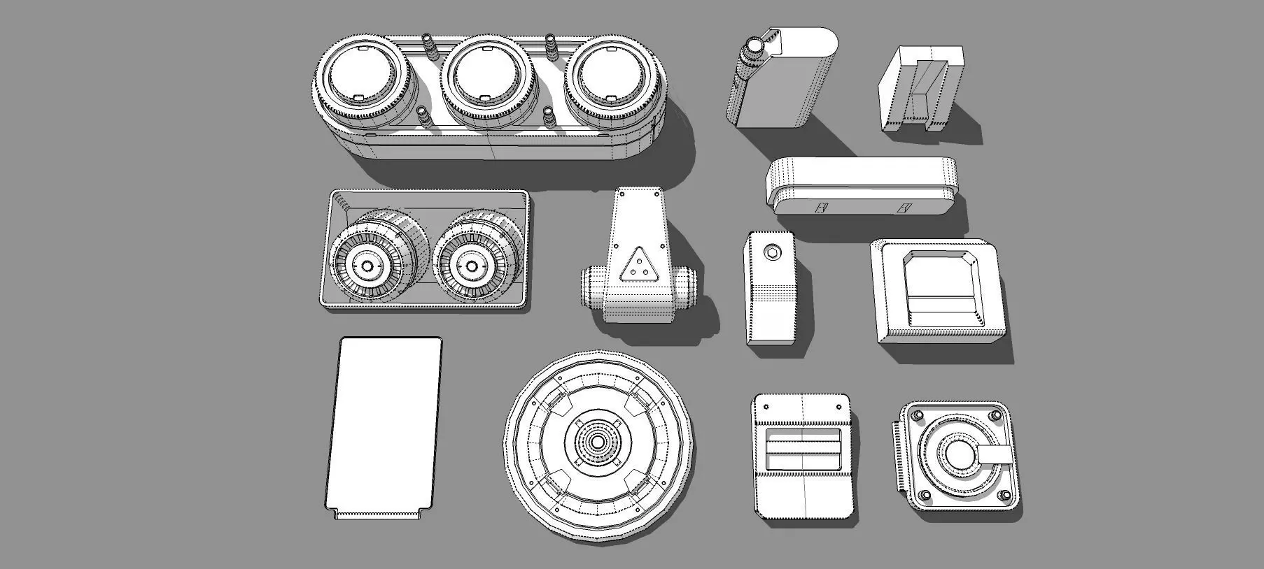 Sci fi trim sheets 7 3D model_19