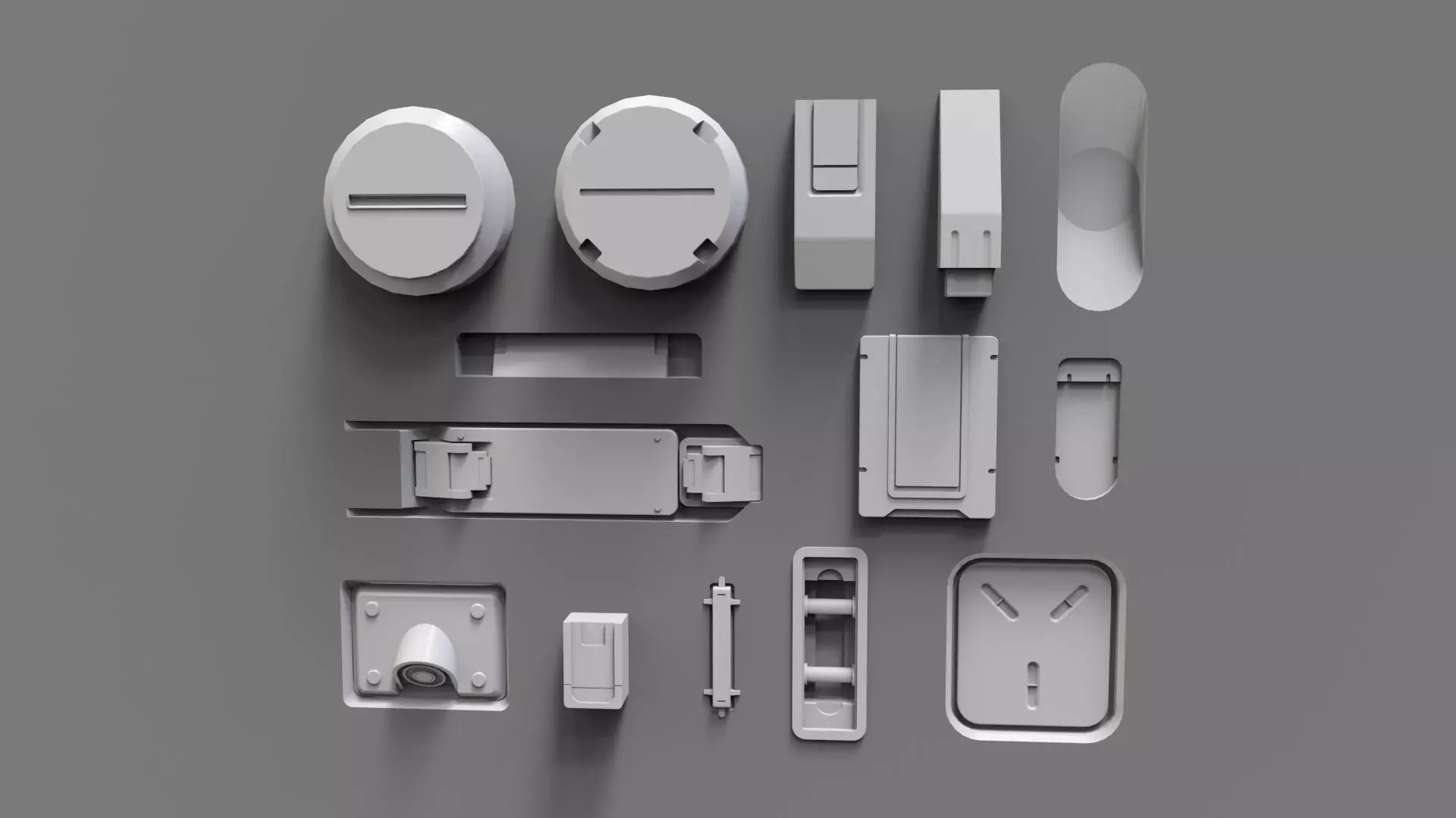 Sci fi trim sheets 7 3D model_3