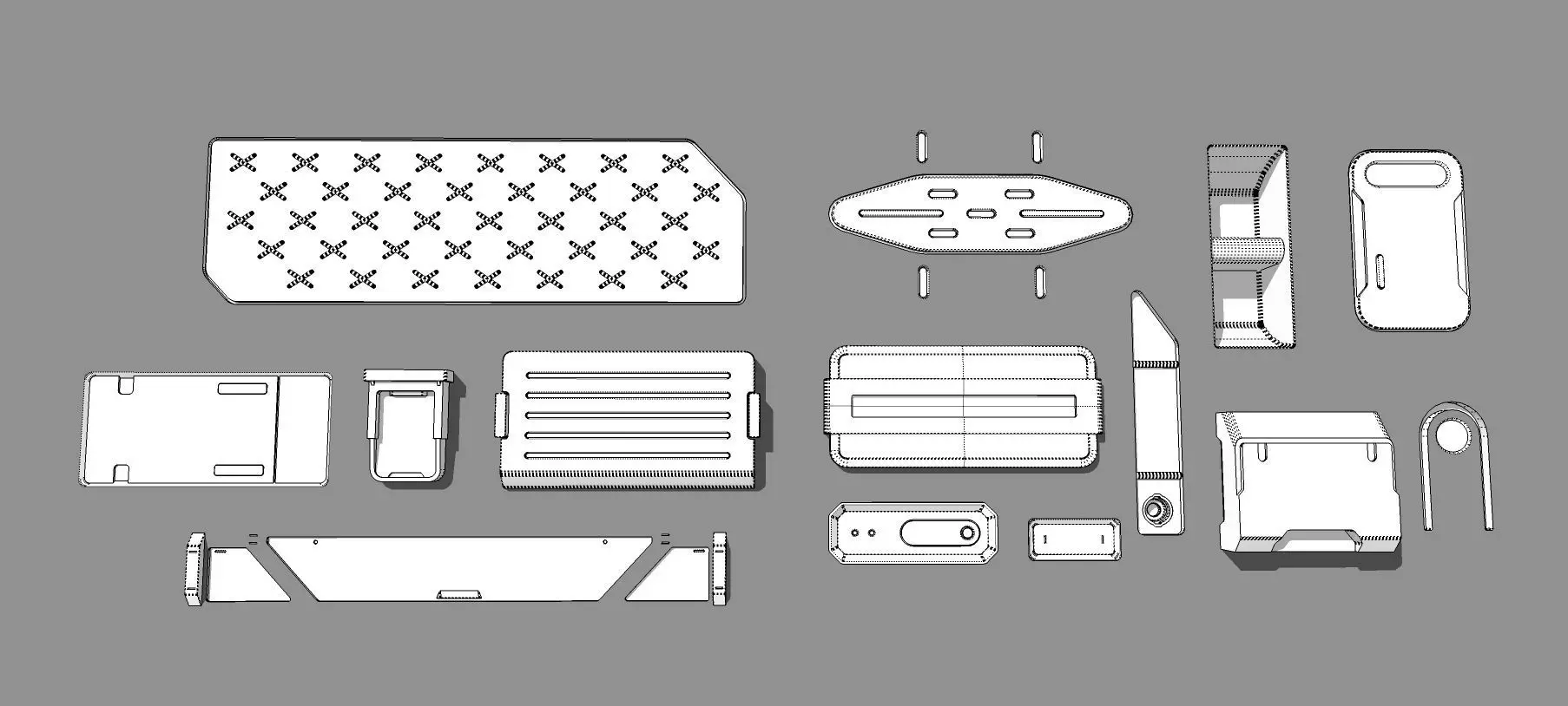 Sci fi trim sheets 7 3D model_25