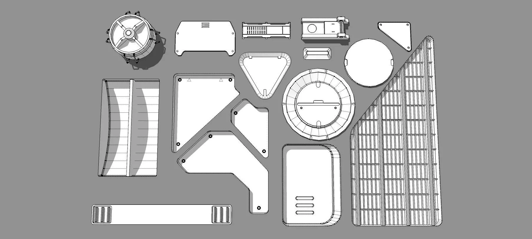 Sci fi trim sheets 7 3D model_29