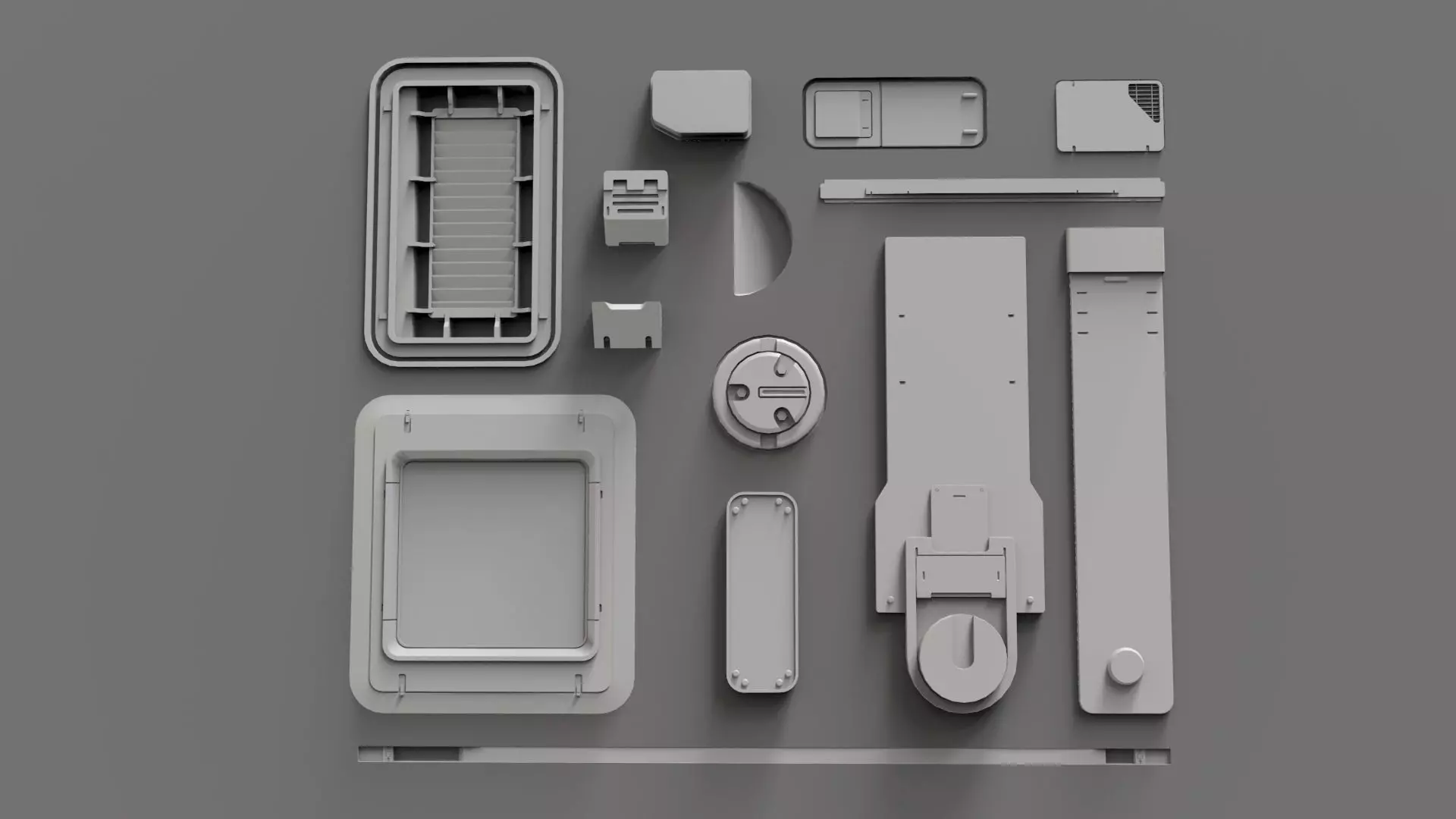 Sci fi trim sheets 7 3D model_15