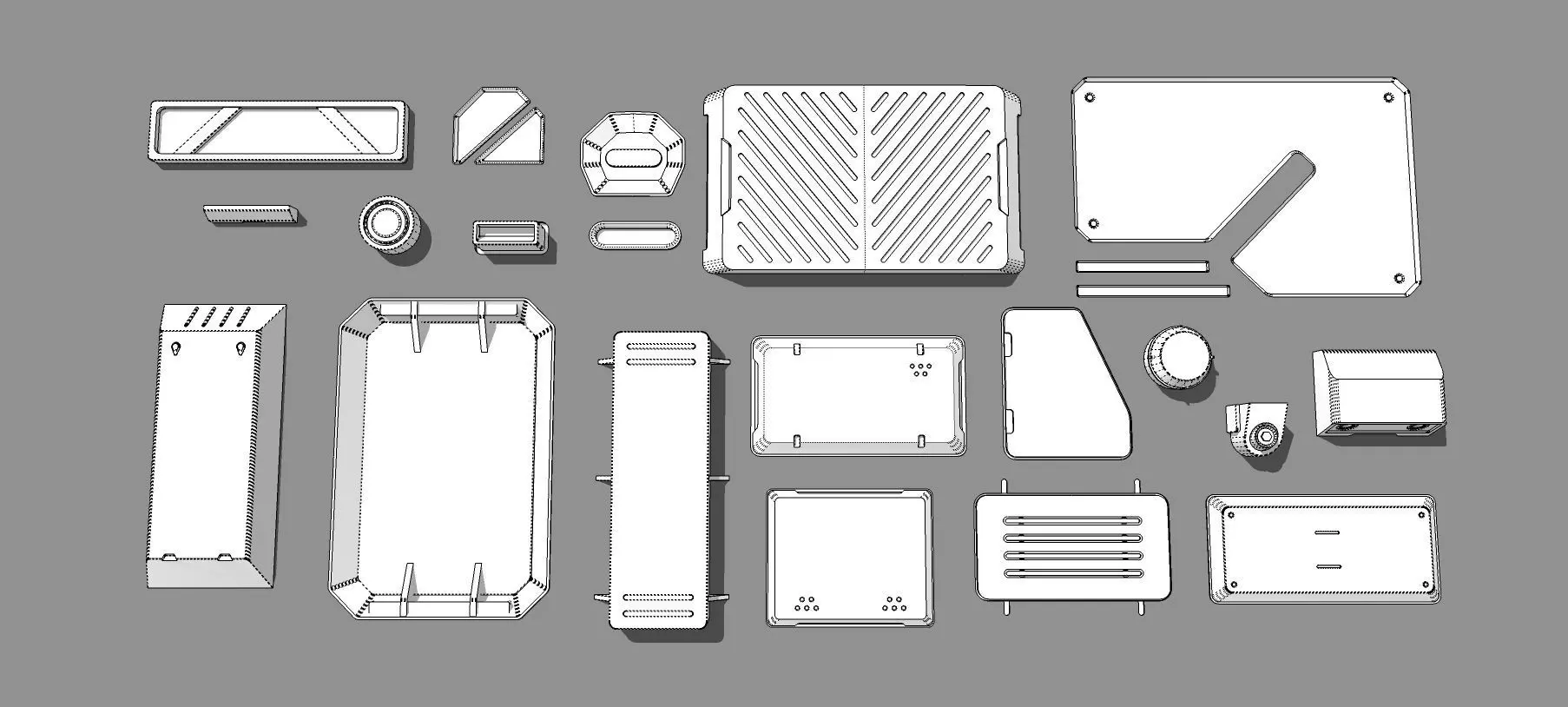 Sci fi trim sheets 7 3D model_27
