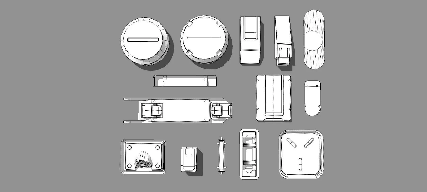 Sci fi trim sheets 7 3D model_18