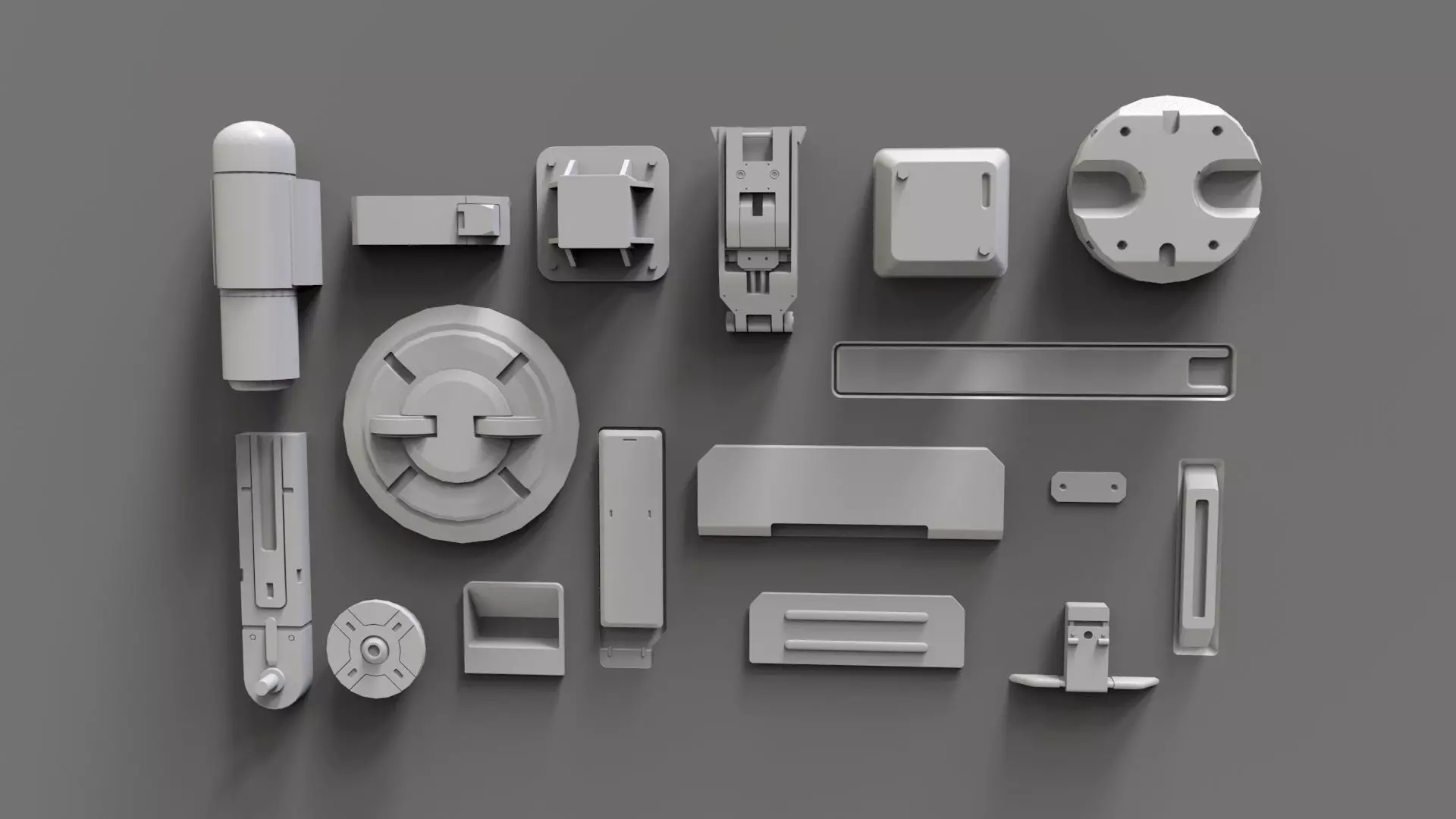 Sci fi trim sheets 7 3D model_1