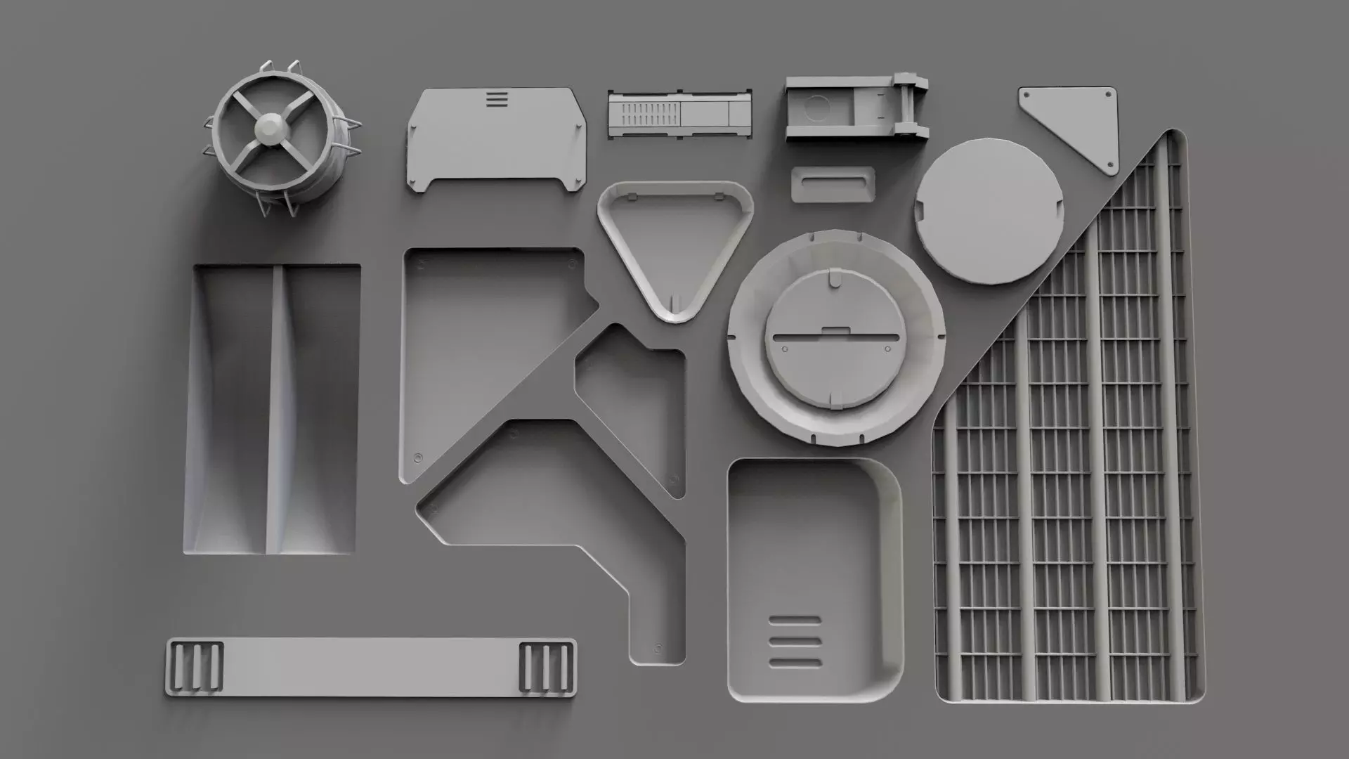 Sci fi trim sheets 7 3D model_14